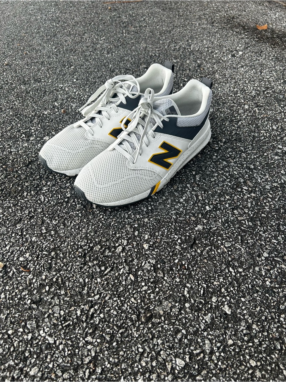 New Balance 009 V1 Nimbus Cloud Gray Yellow(Men’s 10)